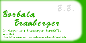 borbala bramberger business card